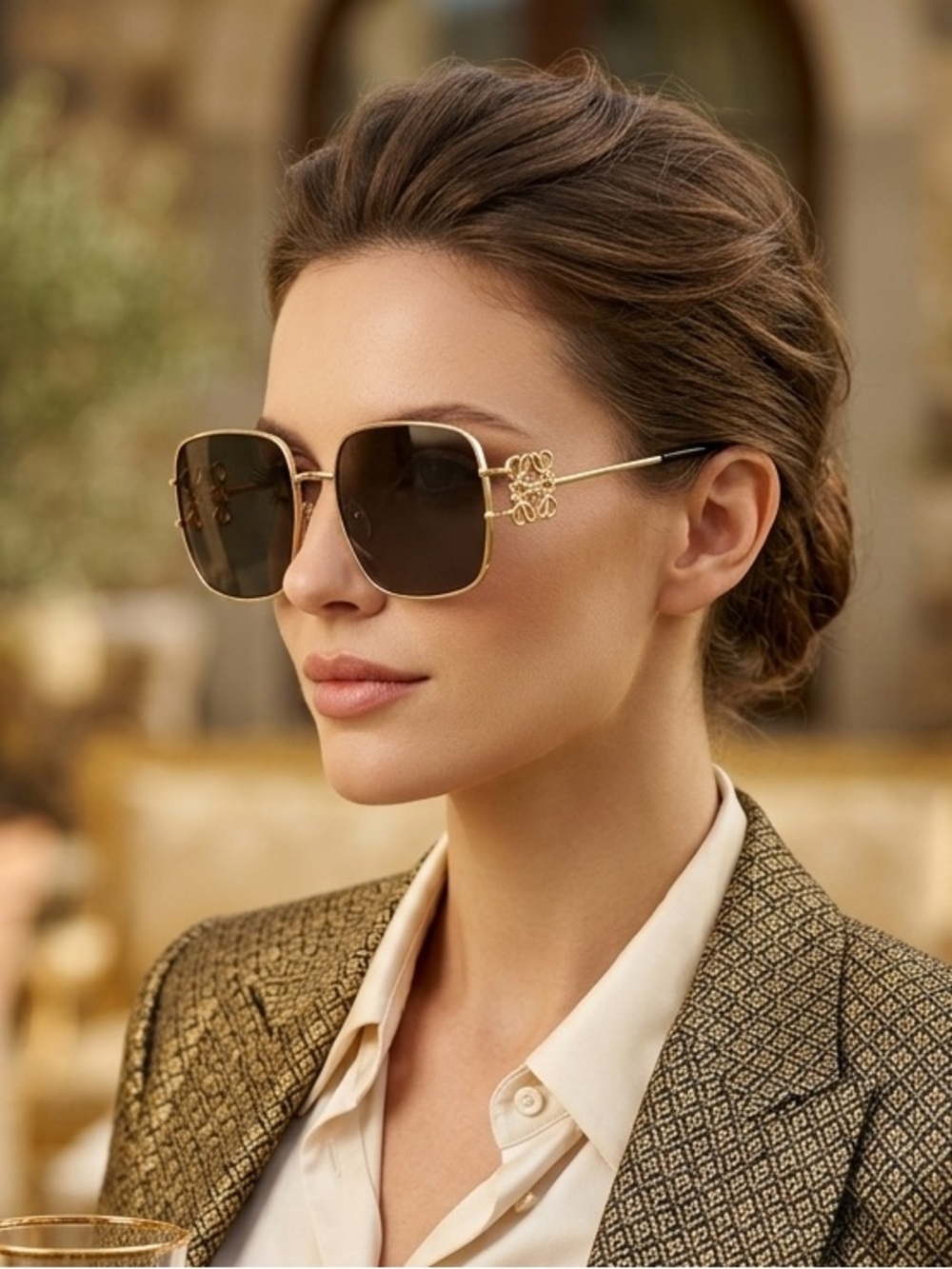 LOEWE Sunglasses Logo Temples